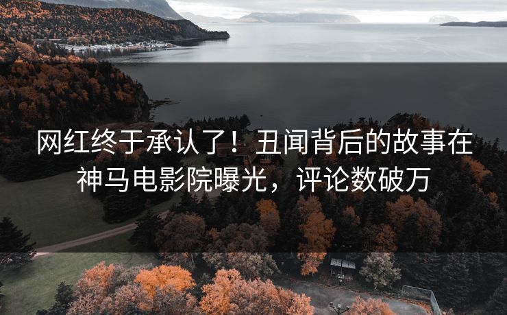 网红终于承认了！丑闻背后的故事在神马电影院曝光，评论数破万